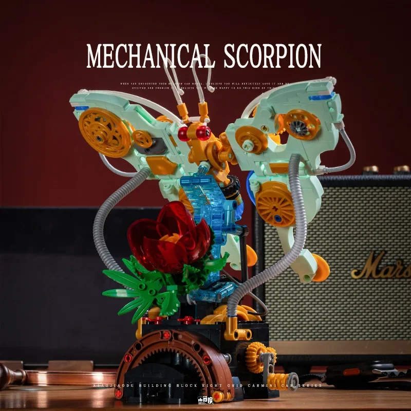 Kit de blocs de construction d'insectes Steampunk, 576 pièces, modèle de brique papillon mécanique à monter soi-même avec liaison d'engrenage pour adolescents et adultes, cadeau d'anniversaire