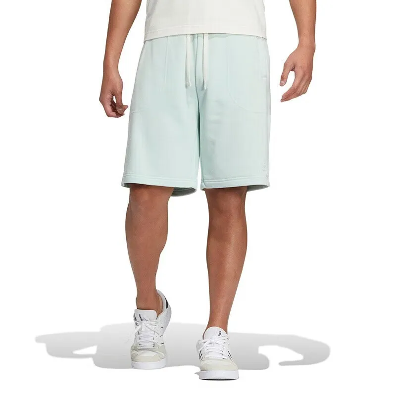 

Adidas Men's Light Mint Green Sports Shorts with Drawstring Waist and Pockets for Active and Casual Wear