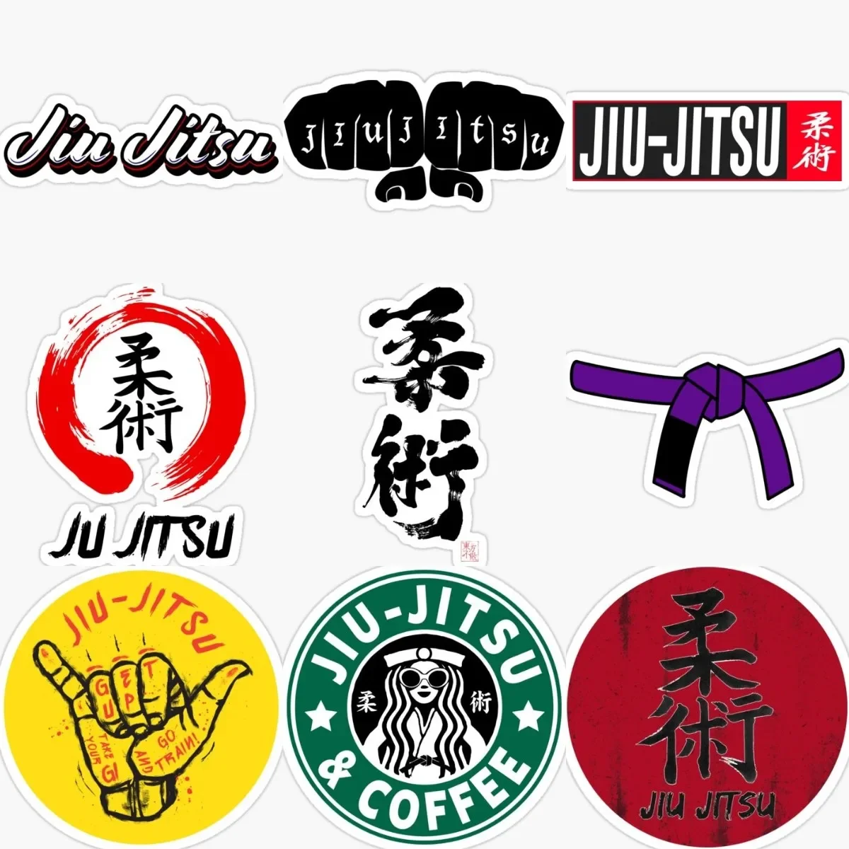 

Jujitsu Fighting Wrestling Belt Sticker Motorcycle Laptop Window Car Truck Bicycle Wall Boat Glass Helmet Off-road PVC Decal