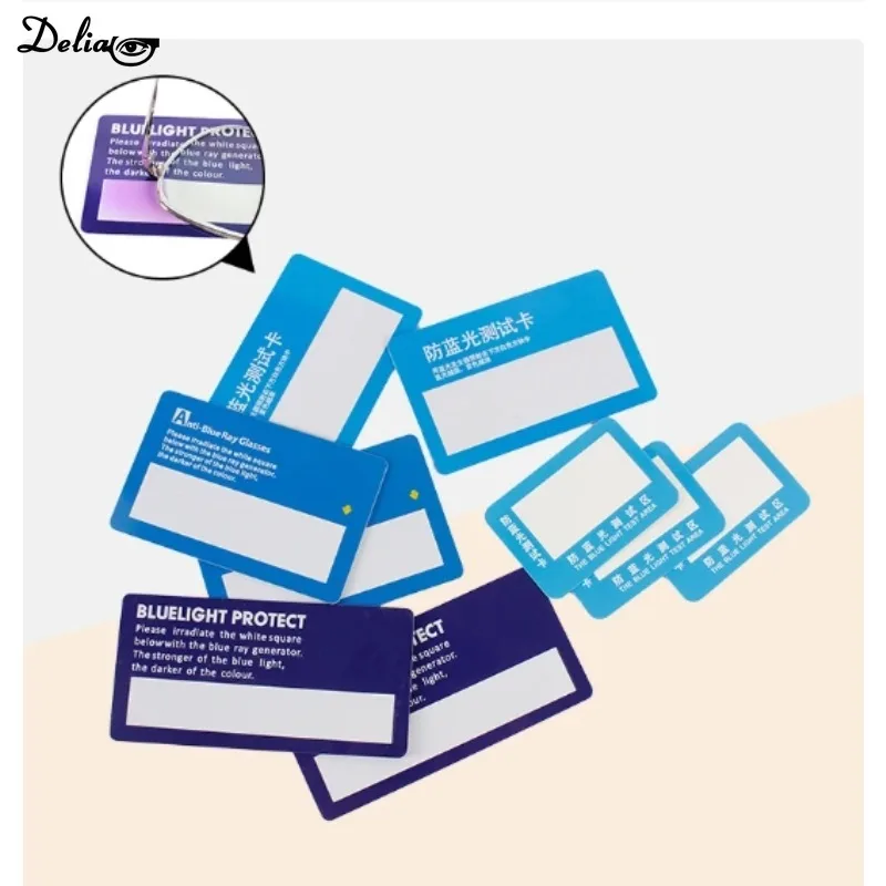 PVC Anti-Blue Light Test Card Test Light Glasses UV Test Accessories Card Blue Light Detection Card Generator Cards