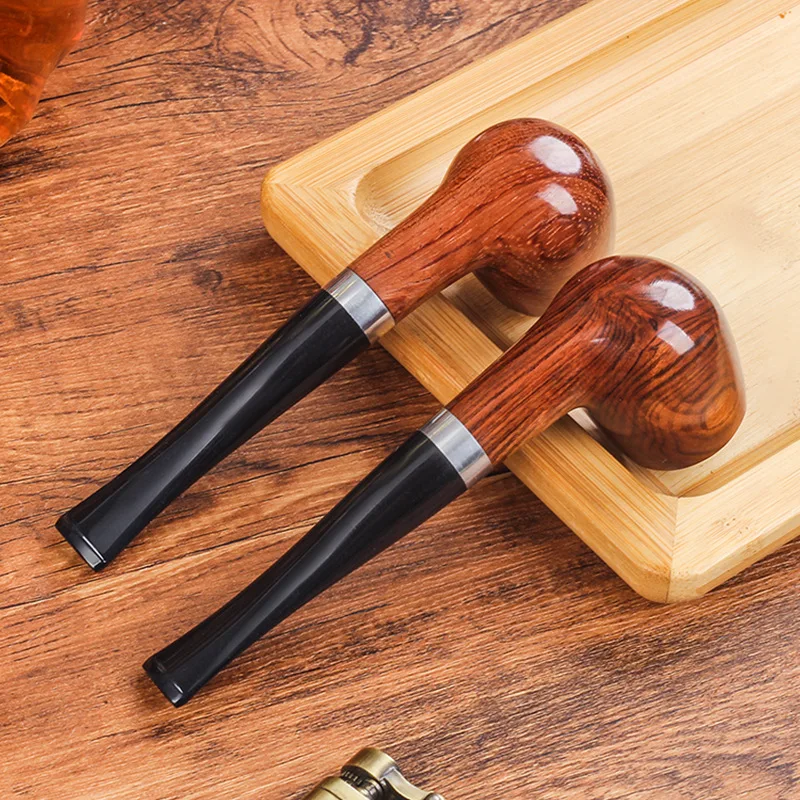 Solid Pear wood Smoking pipe straight filter tobacco Pipe smoke portable Pipes Men