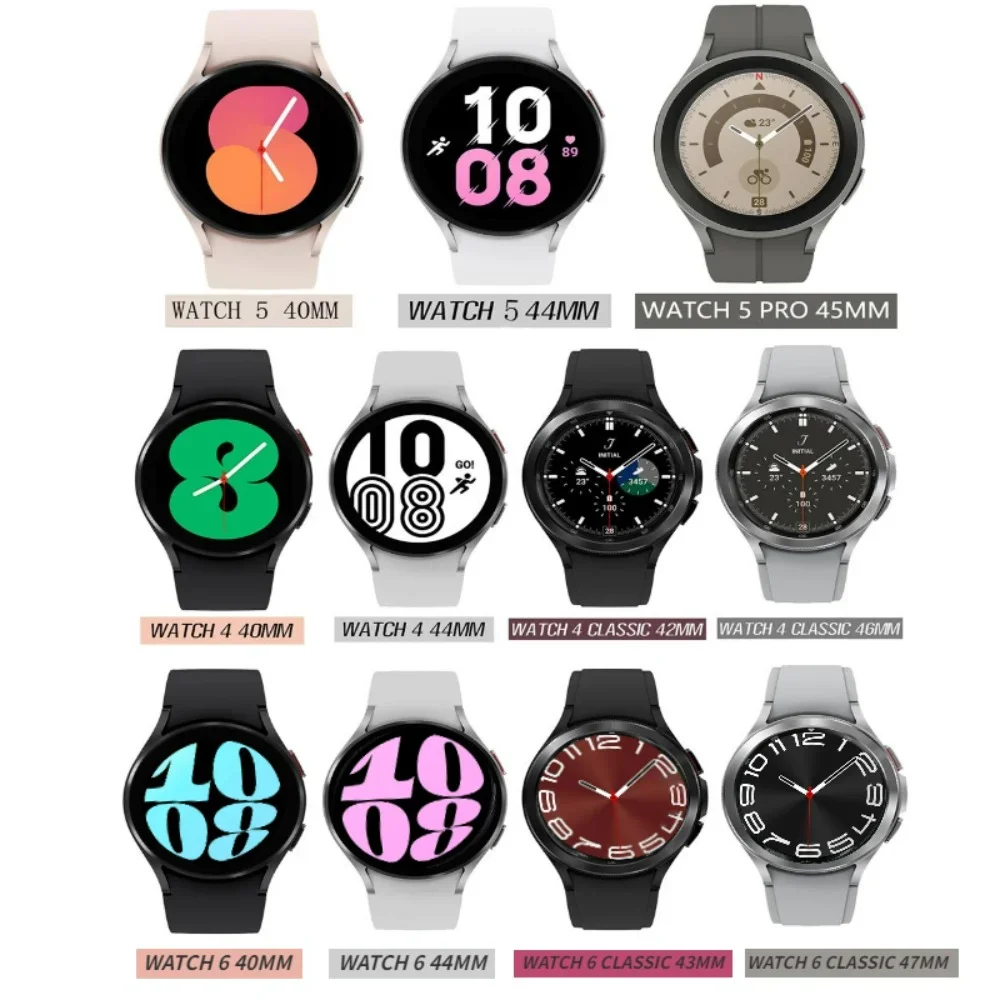 Correa de silicona sin huecos para Samsung Galaxy 7, 6, 5, Pro, 44, 40mm, 45mm, pulsera para reloj 6/4, clásico, 47mm, 43mm, 46mm, 42mm