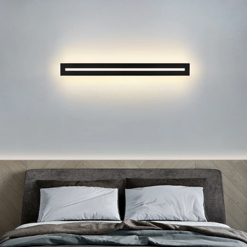 Modern indoor LED wall lights, bedrooms, study rooms, corridors, villas, home decor, long strip lights, indoor decoration