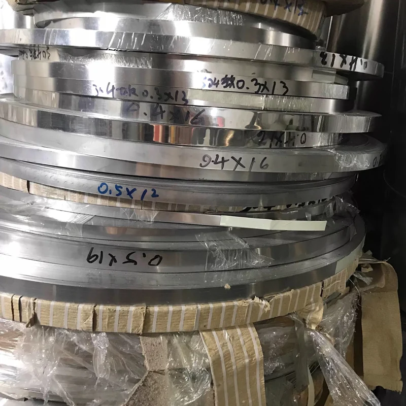 Thickness 0.1mm - 0.8mm 304 Stainless Steel Narrow Strip Width 2.5/3/3.5/4/4.5/5/5.5/6/7/8mm Stainless Steel Thin Plate 2 Meter