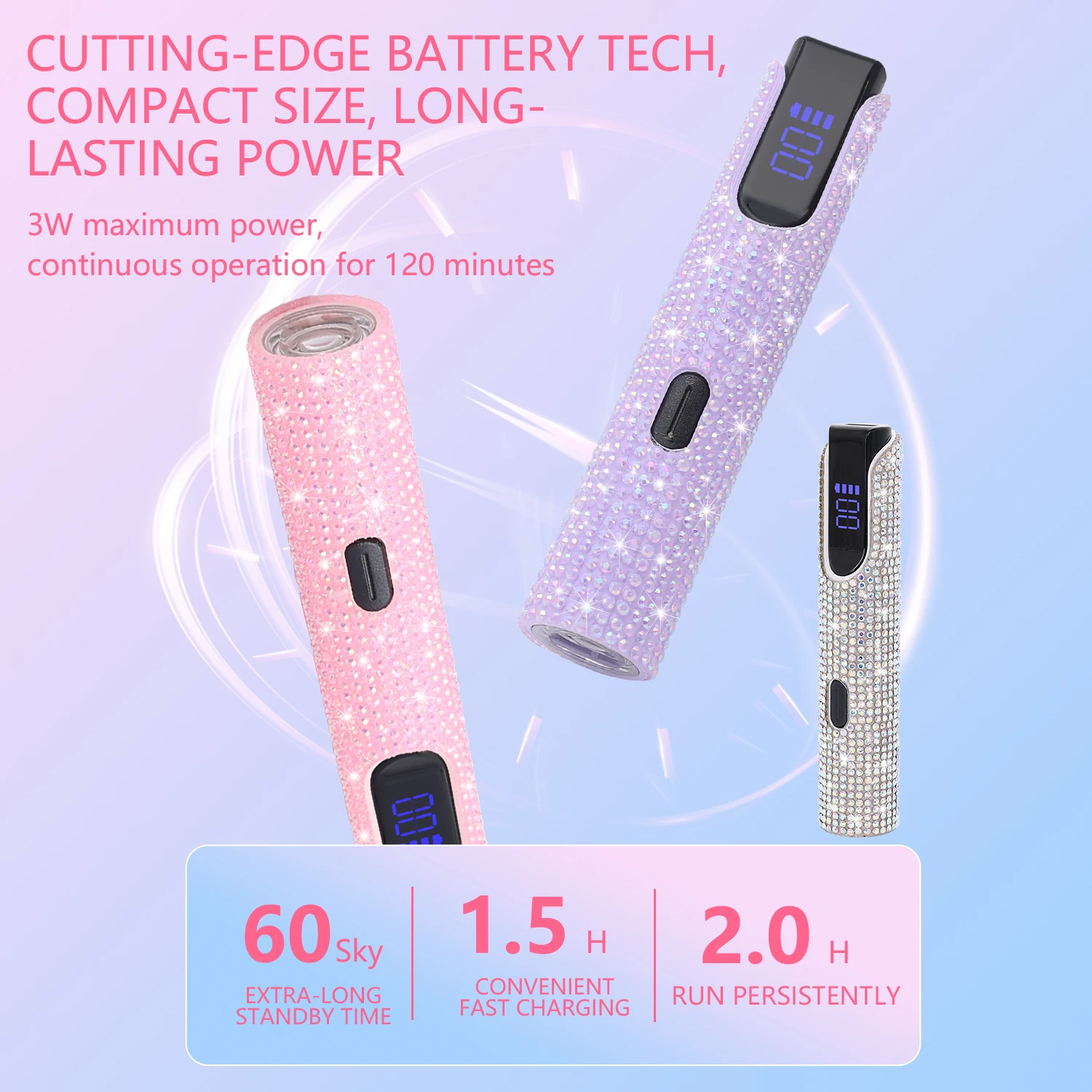 전문 네일 램프+고정 브래킷 조합 세트, 네일 아트용으로 20초 및 60초 타이머 설정이 가능합니다.