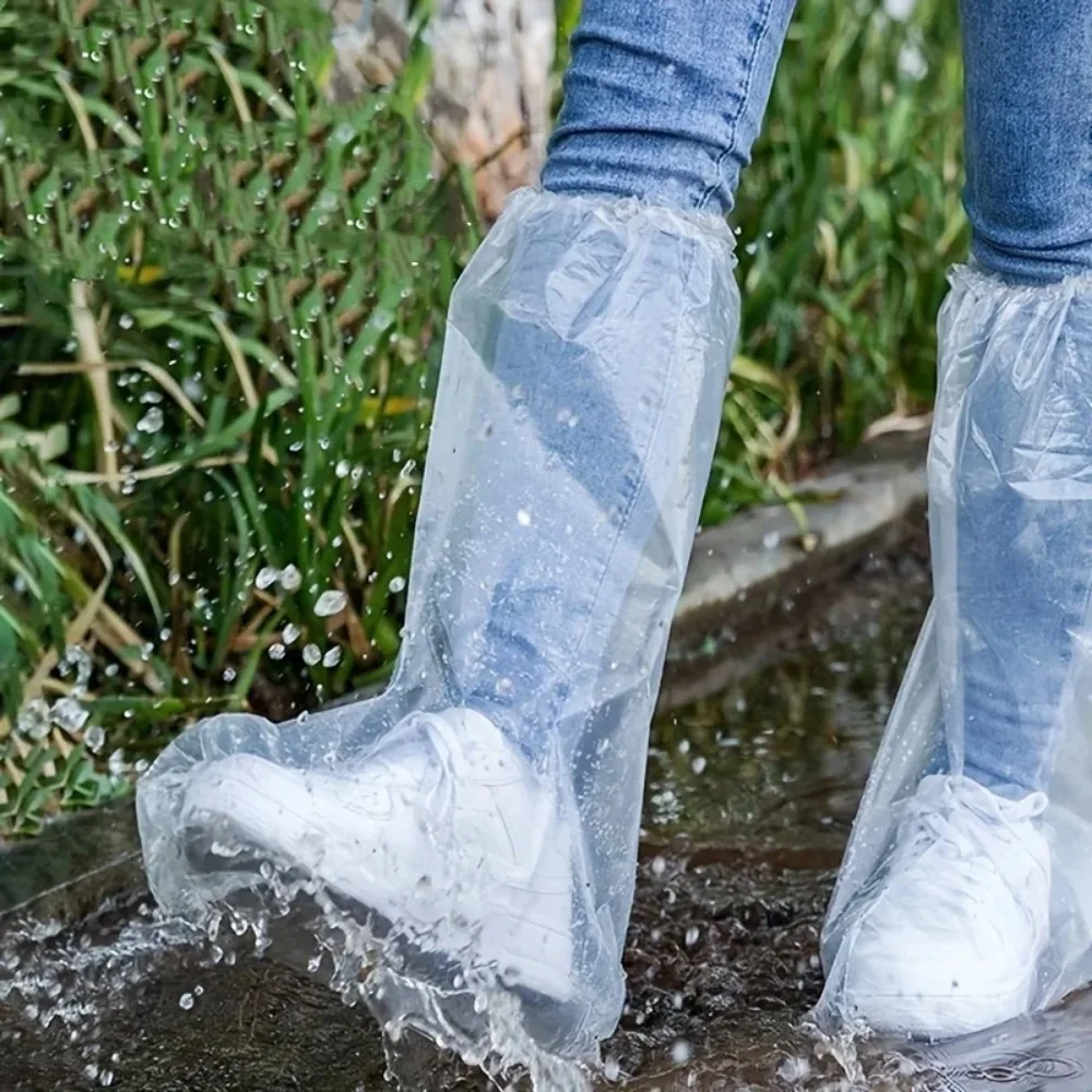Disposable Rain Shoe Cover Waterproof and Non-slip Plastic Outdoor Thickened Wear-resistant Isolation Foot Cover Rain Proof