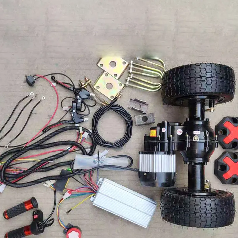 Electric 1000W Motor Motorcycle Tricycle Engineering Carrier Rear Axle with Drum Brake