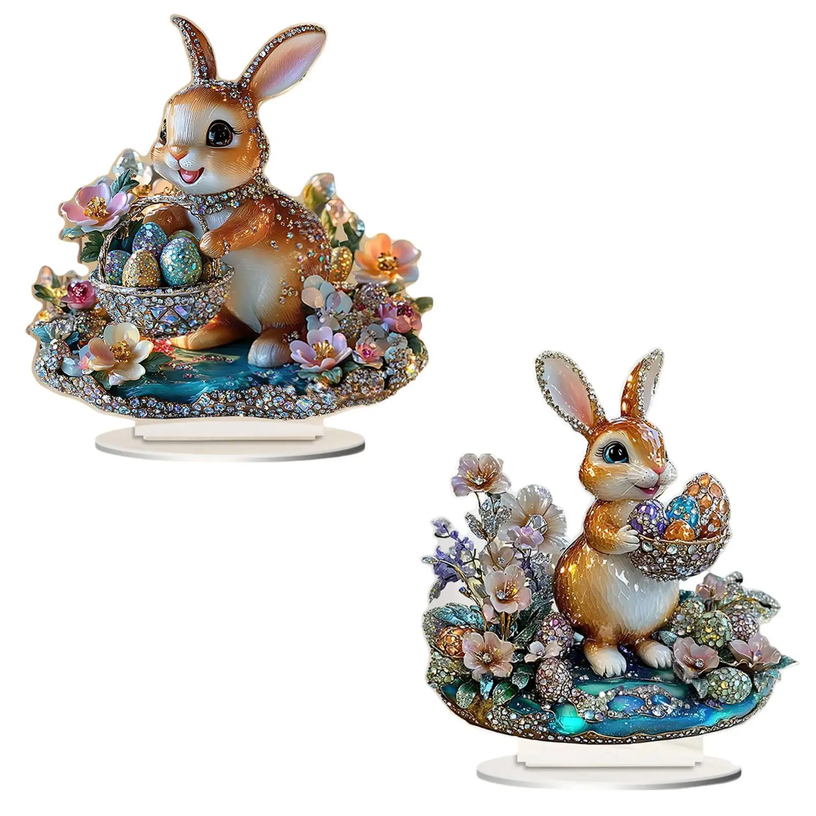 

Acrylic Bunny Decor for Easter, 2D Sign for Home And Party Display