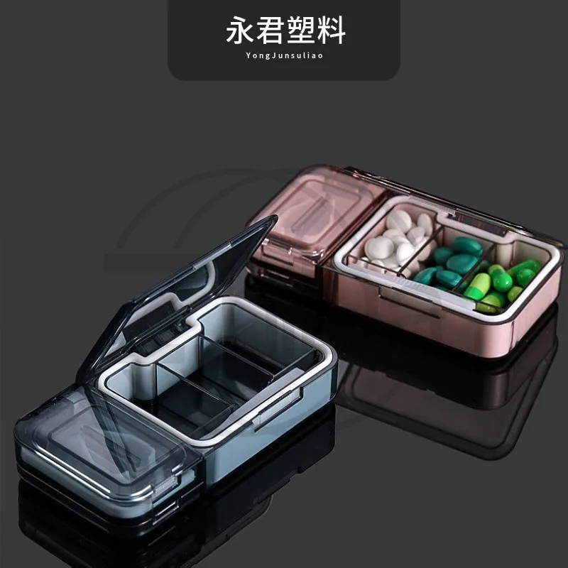 2Pcs Weekly Pill Organizer Pill Cutter Moisture-Proof Medicine Storage Box Portable Travel First Aid Container