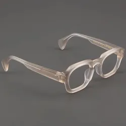 Unisex Glasses Frame Fashion Gray Green High-quality Acetate Square Retro Wide Edge Myopia Optical Reading Prescription Eyewear