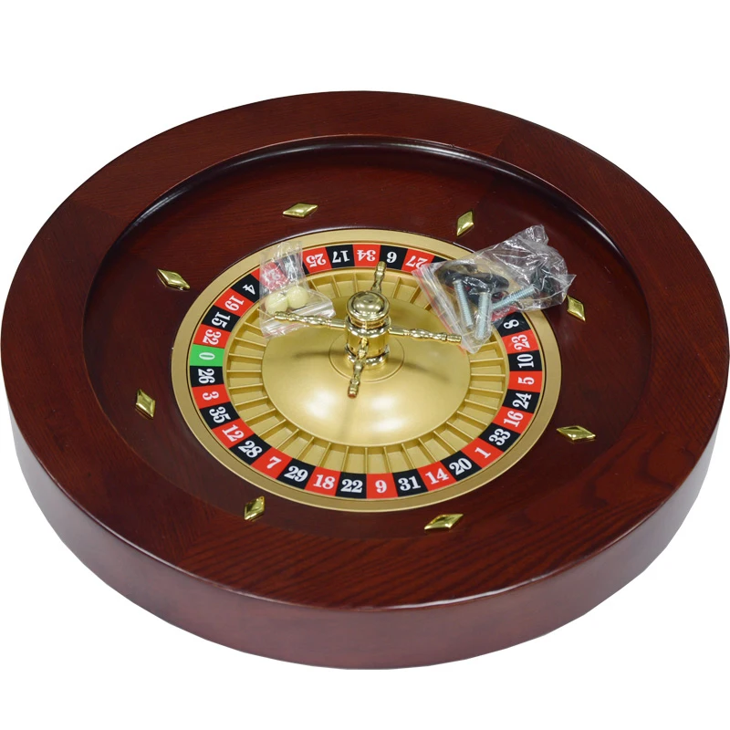 Russian Set  Solid Wood Inch Professional Game Board Wooden Casino Roulette Wheel