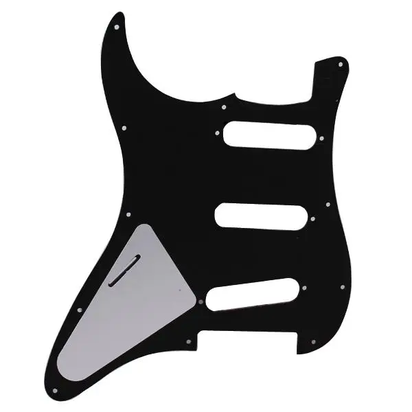 Black Pickguard 1 Ply 11 Hole for Guitar SSS Instrument Accessories