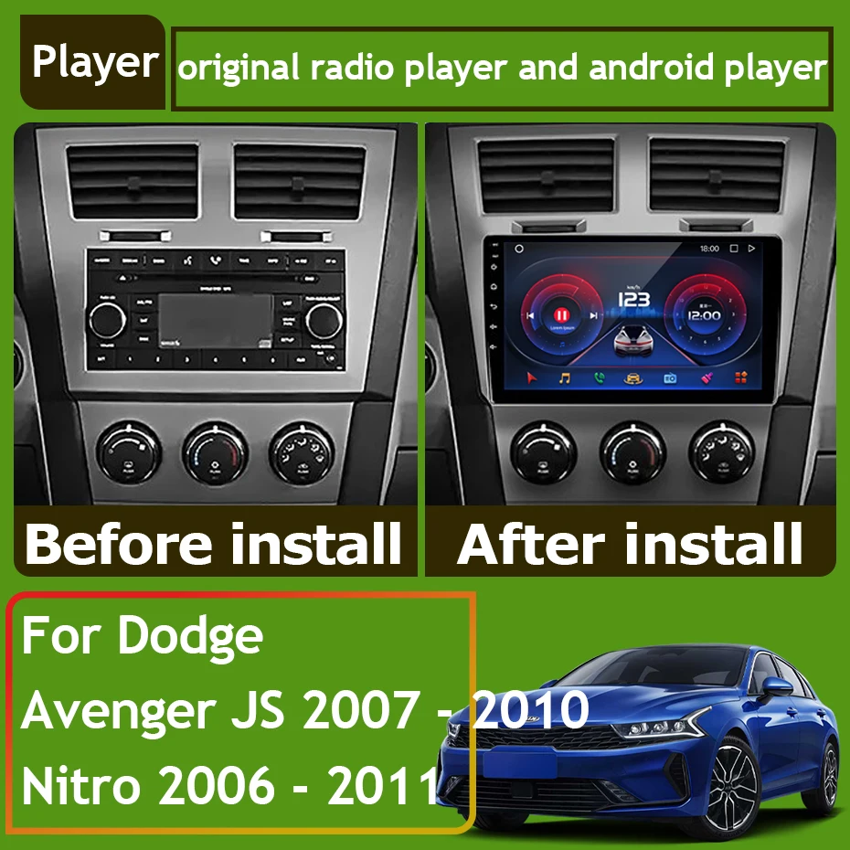 Car Radio Carplay For Dodge Avenger JS 2007 - 2010 For Dodge Nitro 2006 - 2011 Navigation GPS Android Auto Stereo 4G No 2din DVD