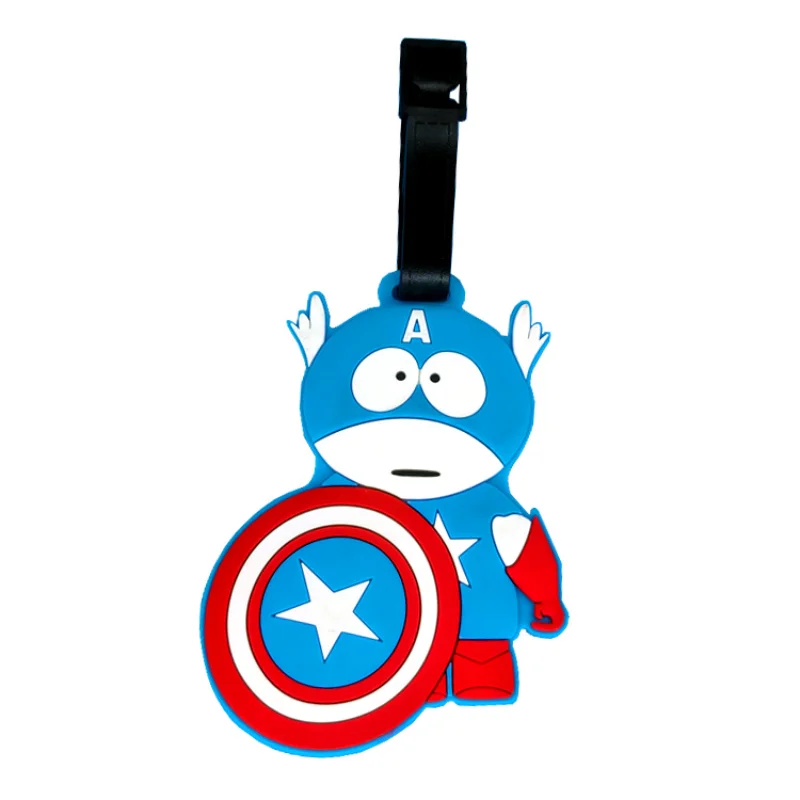 

2шт Marvel Comics Человек-Паук Капитан Америка Железный Человек Kawaii багажная бирка подарок