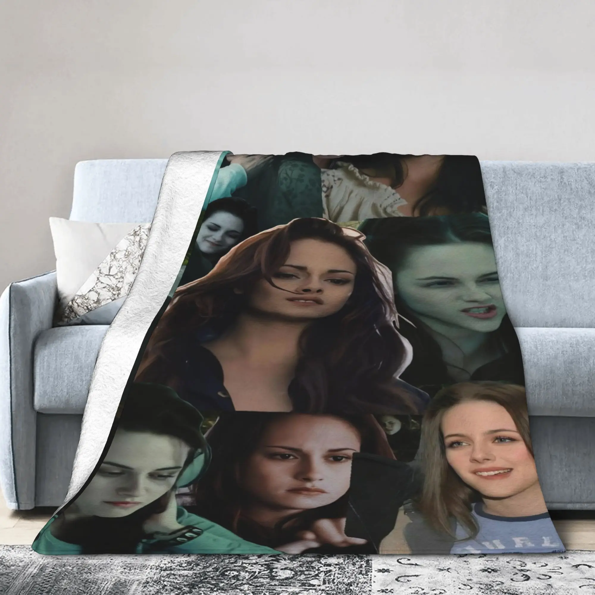 The Twilight Saga Movie Flannel Blankets  Custom Throw Blankets for Home Hotel Sofa  125*100cm Quilt
