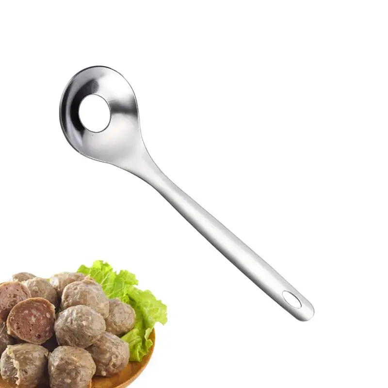 

Meatball Maker Spoon Meat Baller Stainless Steel Rice Ice Cream Ball Maker With Hole Non-Stick Meatball Shape Ball Scoop Maker