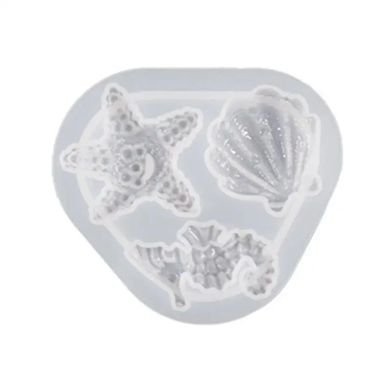 P9FE Weihnachten Ozean Seestern Ornamente Silikon Epoxidharz Form DIY Schlüsselbund Anhänger Schmuck für Valentinstag Geschenk – Detail 3