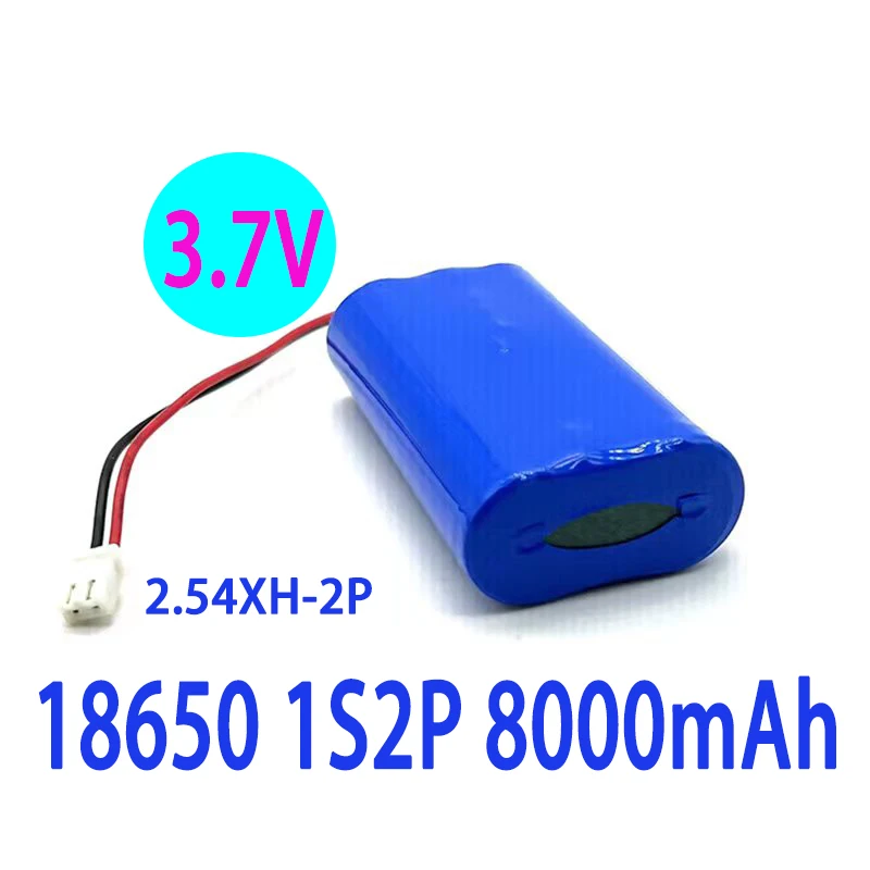 

3.7V 6A 18650 Iithium Battery 1S2P 6000mAh Rechargeable battery Pack For Children's Toys Megaphone Speaker Small Player+ 2P Plug