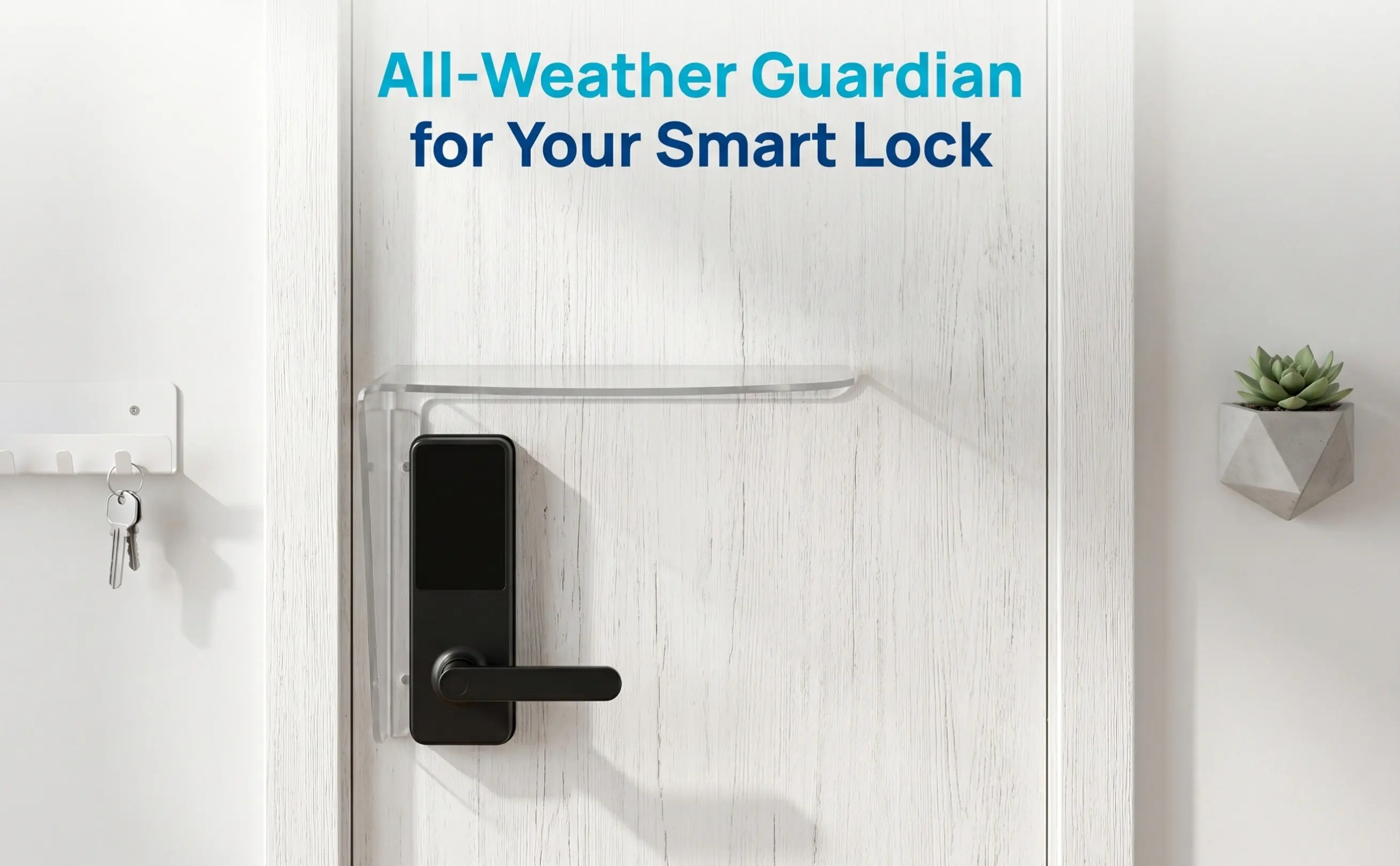 Electronic Lock Rain Cover Protective Shell Outdoor Door Lock Cover Acrylic Waterproof Door Access Control Protection