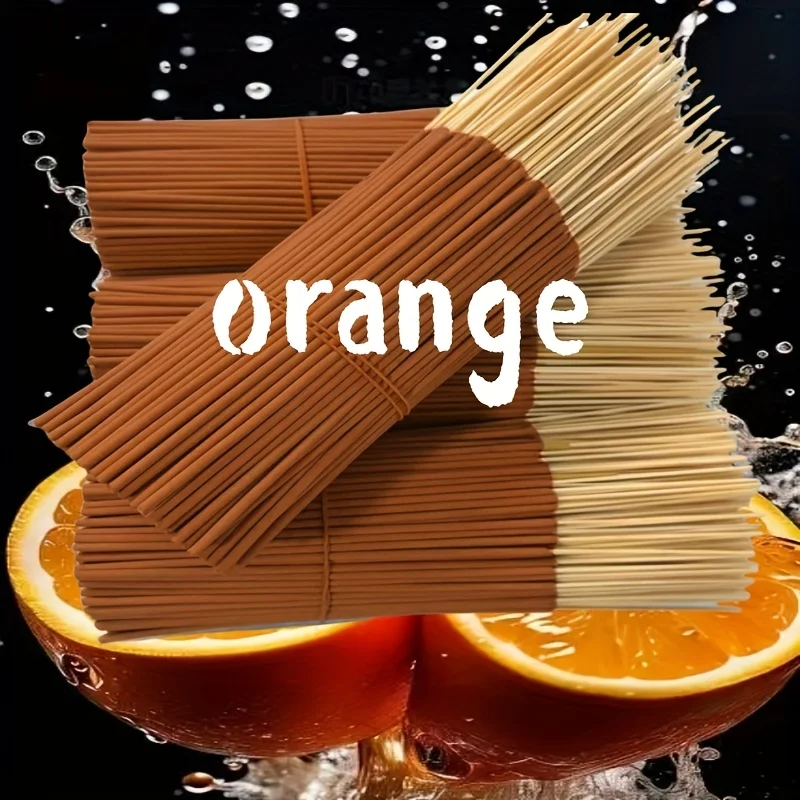 Hochwertige, natürliche Aromatherapie-Sticks mit Orangenaroma, erhältlich in Packungen mit 19/49/79/109/159 Stück, geeignet für die Luftreinigung im Haus, zur Förderung der Entspannung, für Yoga, Büro und Teestube – perfekt für Halloween, Weihnachten und andere Feiertage, Räucherstäbchen mit Orangenöl. – Detail 4