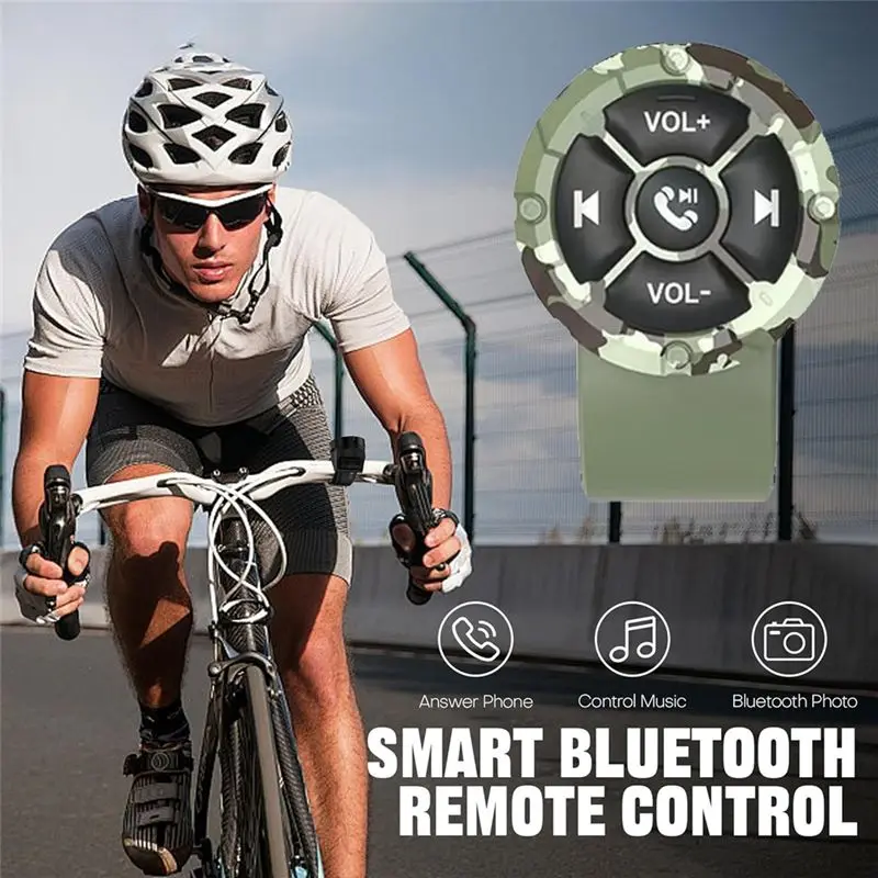 Bluetooth Media Button Remote,5 Keys Wireless Music Controller For Car Motorcycle Steering Wheel Media Controller-ABQF