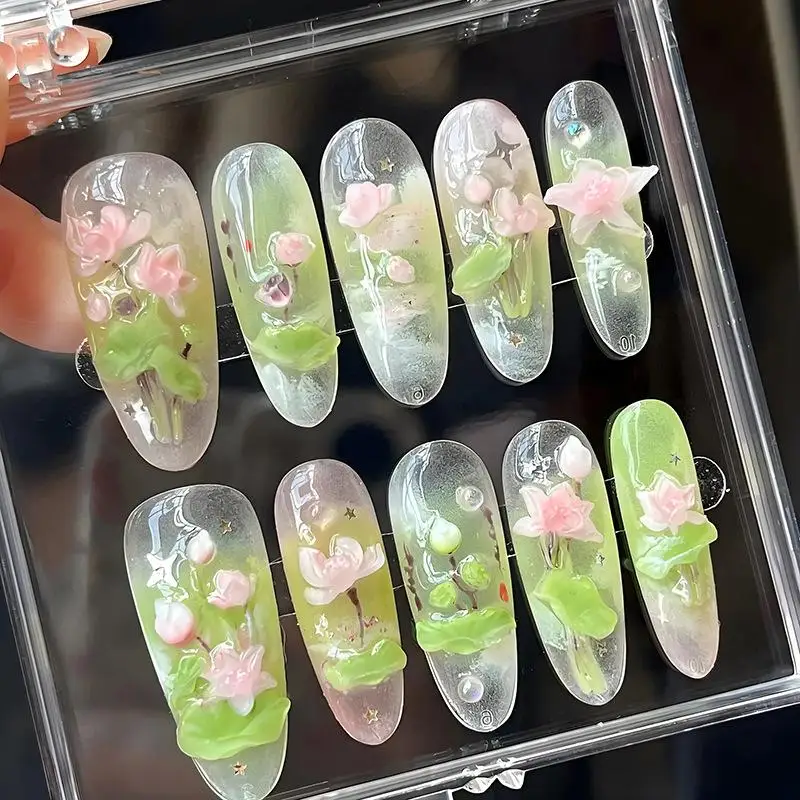 Hot 3D Lotus Flower Nail Art Silicone Mold With Easy Demolding Non Stick Design Perfect For Home DIY Nail Salon Nail Art Lovers