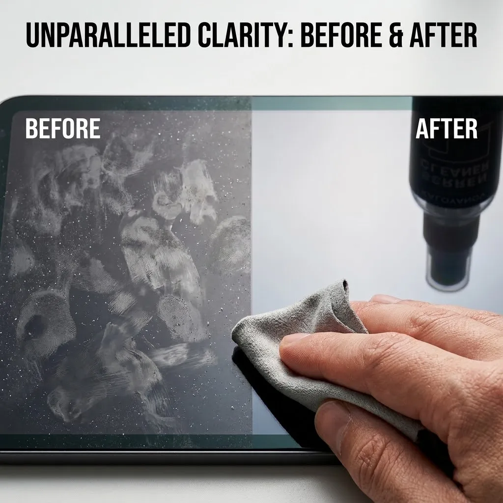 Screen Cleaner Spray & Cloth Kit - Safe for LED, LCD, OLED TVs, Monitors, Laptops & Car Displays - Streak-Free Cleaning Solution