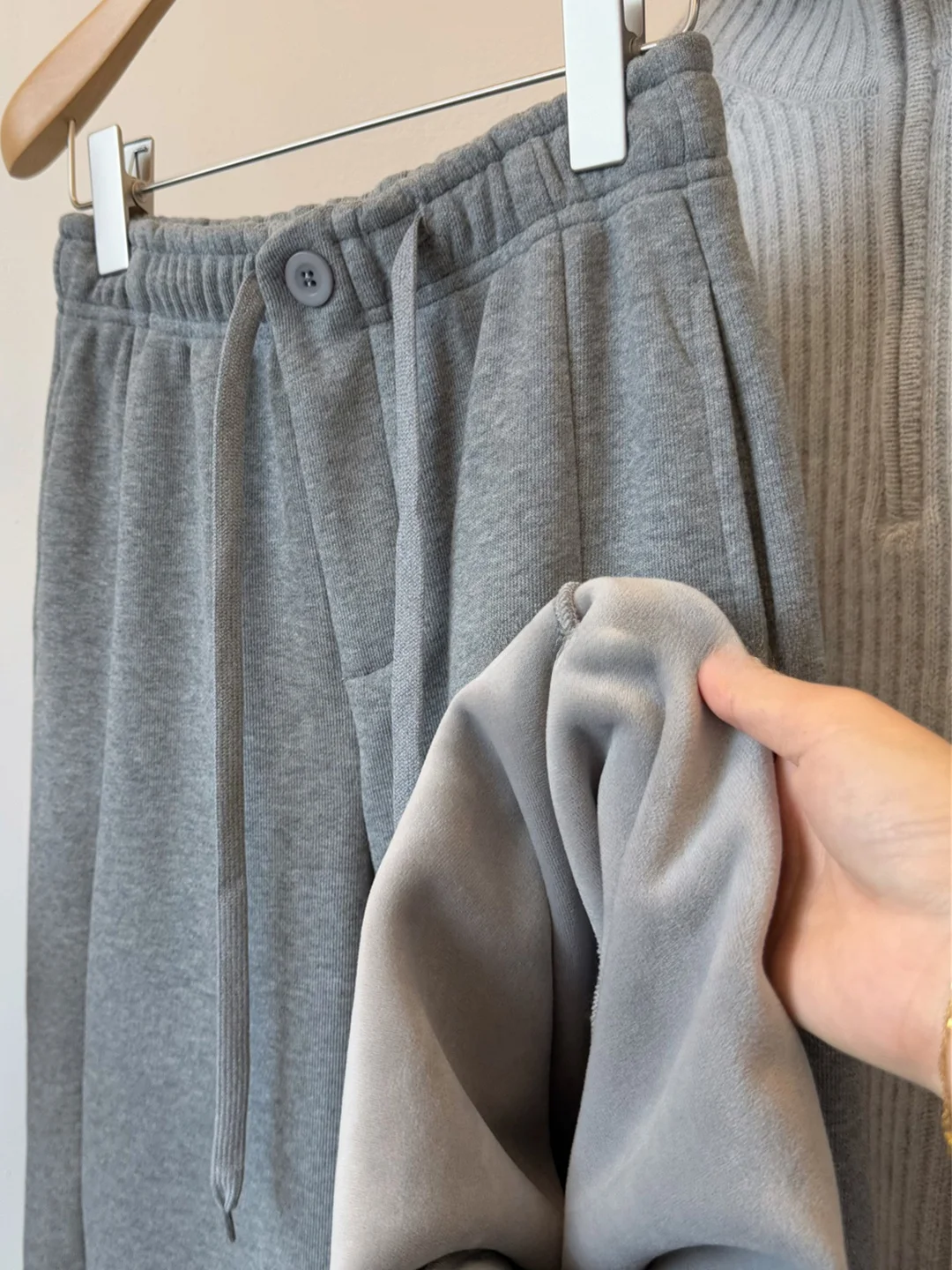 

plus Size Thiened Fce Dstring Sweatpants Men's Casual Loose High Waist Bend Knife Pants Warm Winter Faion