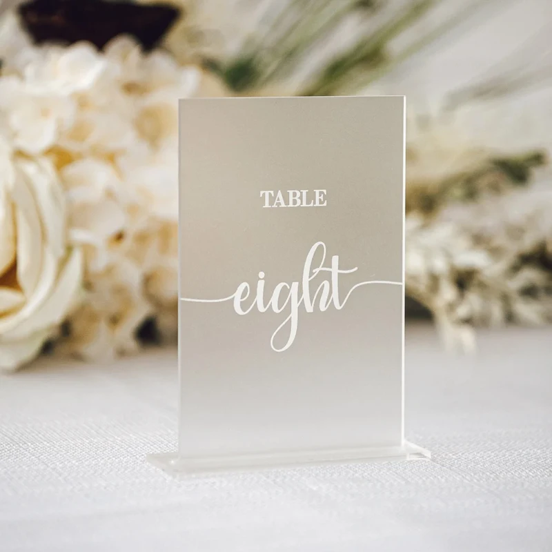 

Frosted CalligraphyWedding Table Numbers Arch Wedding Table Number Sign Wedding Centerpiece Modern Frosted Acrylic Table Number