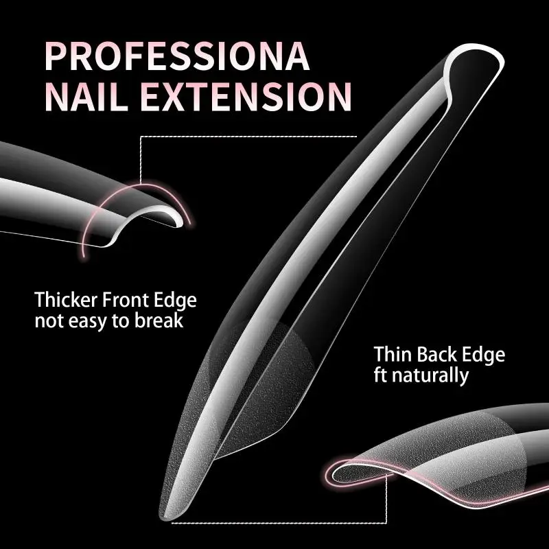 

550pcs Semi-matte Fake Nails NO Polishing Press On False Nails Medium Short Design Nail Tips Salon Home DIY Fake Nail Extension