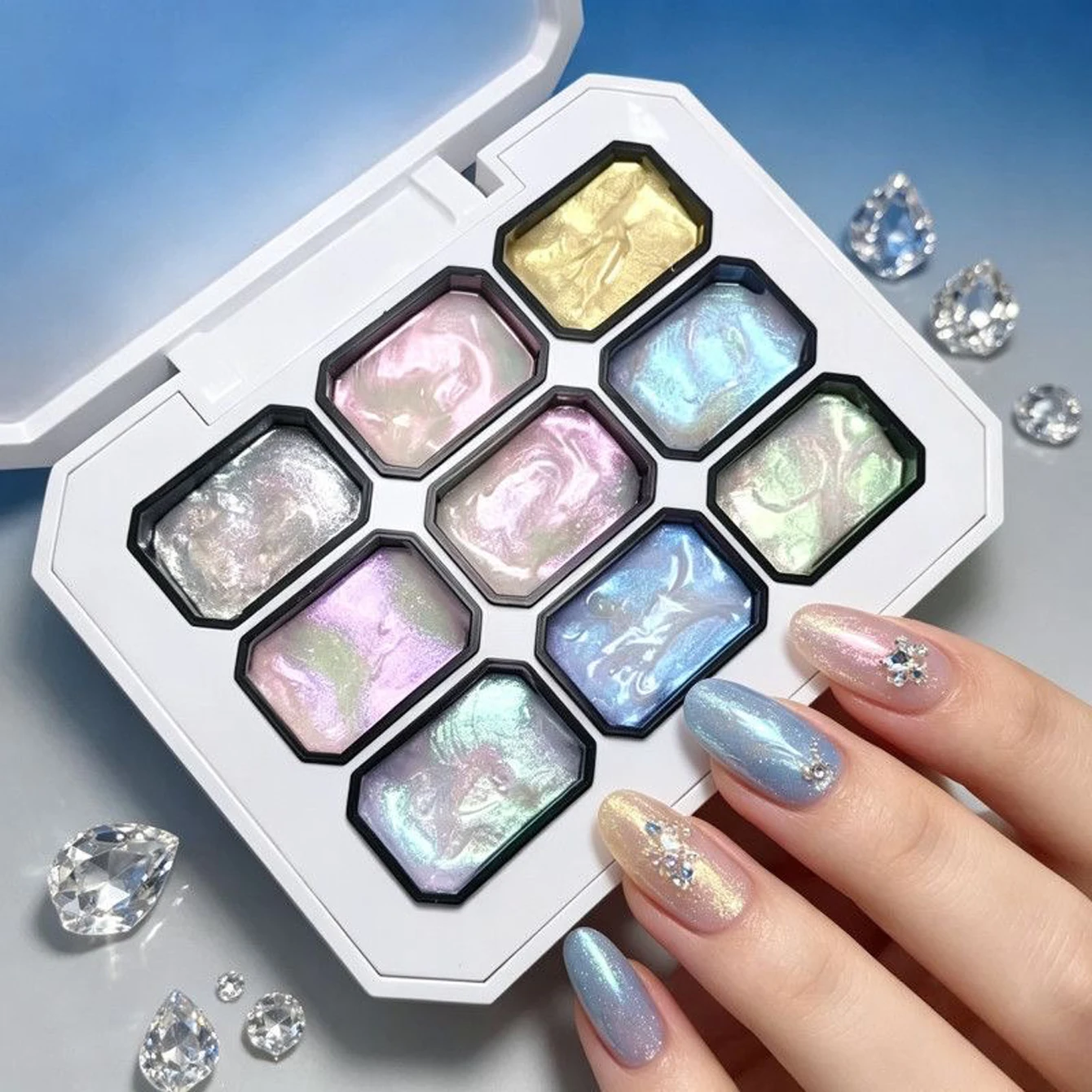Dreamy Texture Pat Glue 2026 New Aurora Acetate Nail High-Gloss Texture Gel Satin Mold Shaping Gel Micro-Carving Gel