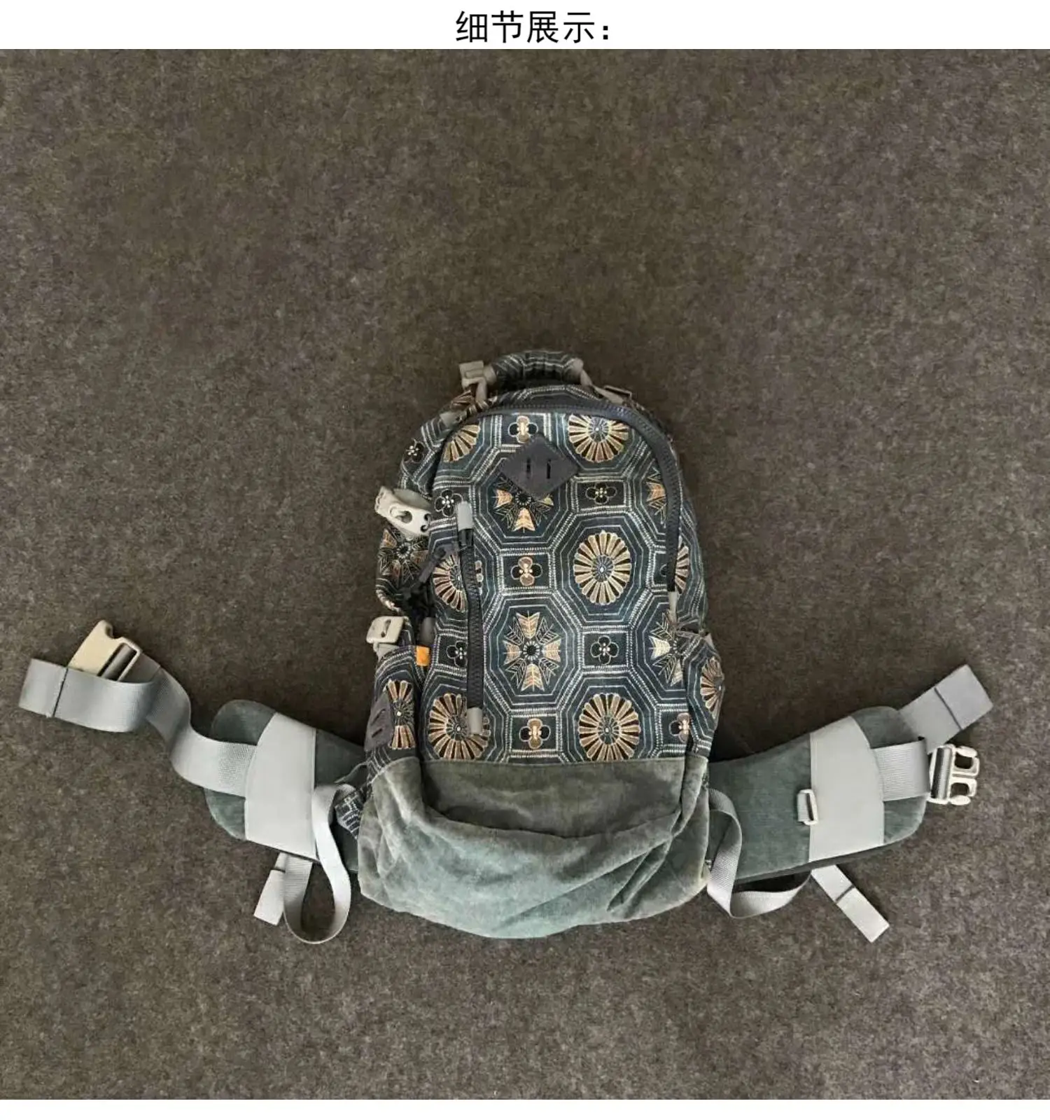 VISVIM 12SS FLORAL CANVAS Ancient cloth flower bag king backpack