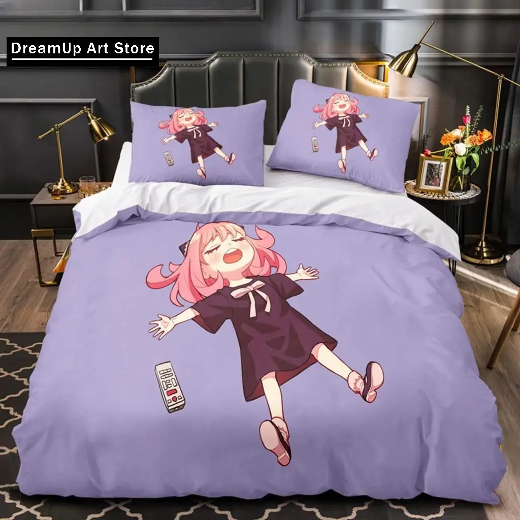 3D Anime SPY×FAMILY Anya Forger Comforter Bedding Sets Full Size Cartoon Duvet Cover Queen King Size Quilt Cover Pillowcase Sets