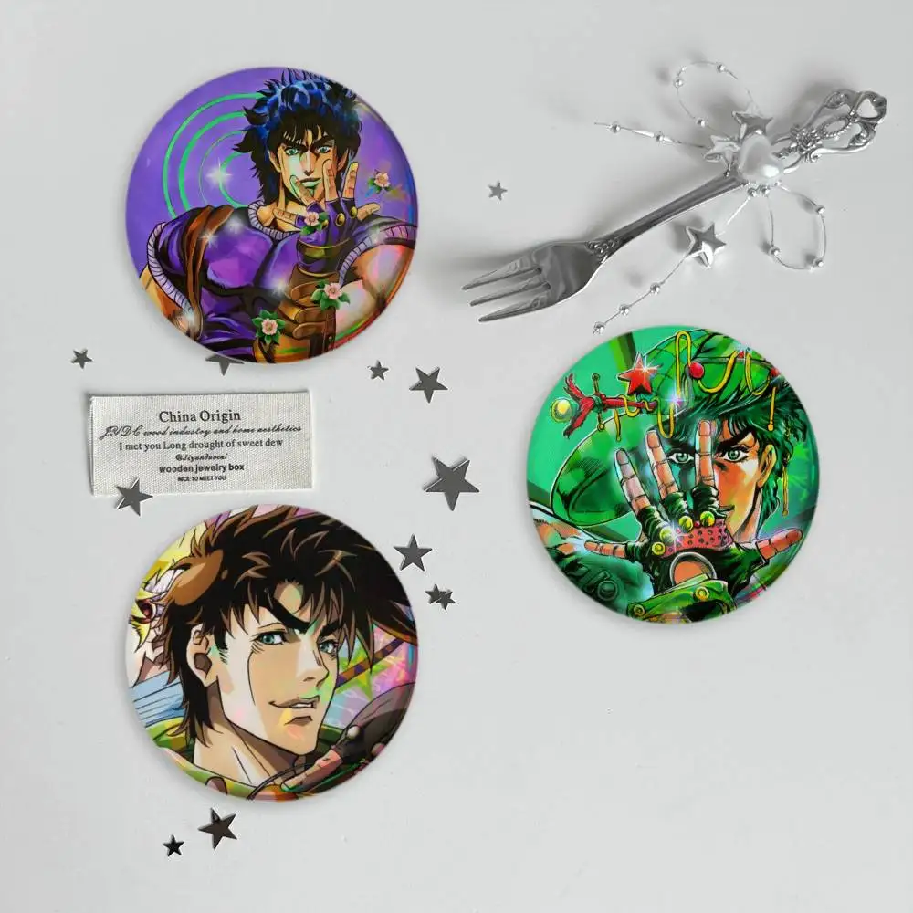 Anime JoJo Joseph Joestar Icon Brooches Cartoon Badge Pins Backpack Hat Accessories Friend Gift