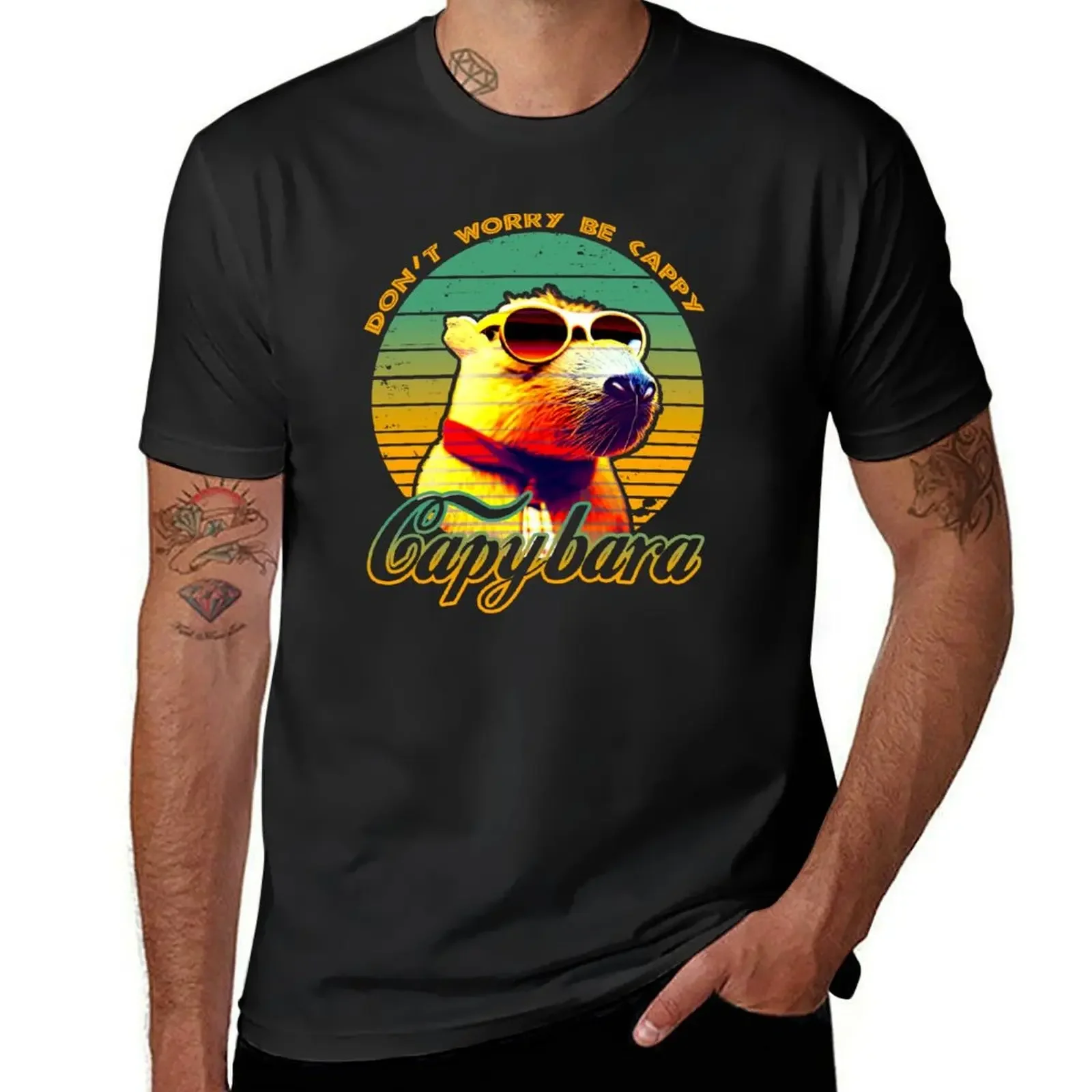 Capybara T-Shirt anime t shirts customs design your own quick-drying compression shirt men