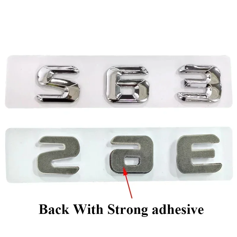 

3D ABS Black Chrome Letters For Mercedes S63 G63 C63 E63 AMG W205 W204 W213 W212 W222 W221 W463 Logo Emblem Sticker Accessories