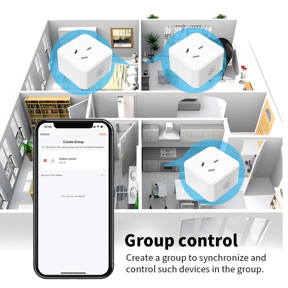 Zigbee Smart Socket AU Plug Adapter With Power Monitor Tuya Smart Life App Wireless Timing Socket Works With Google Home Alexa