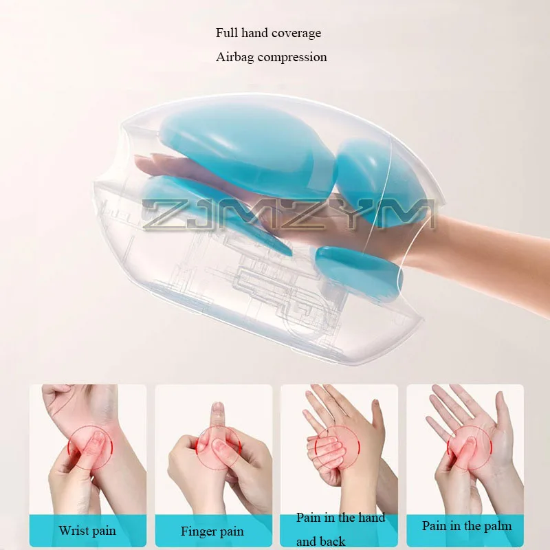 3 Modes Hand Massager Electric Acupressure Palm Hand Finger Massager Wireless Premium Pneumatic Relaxer With Heat Compress
