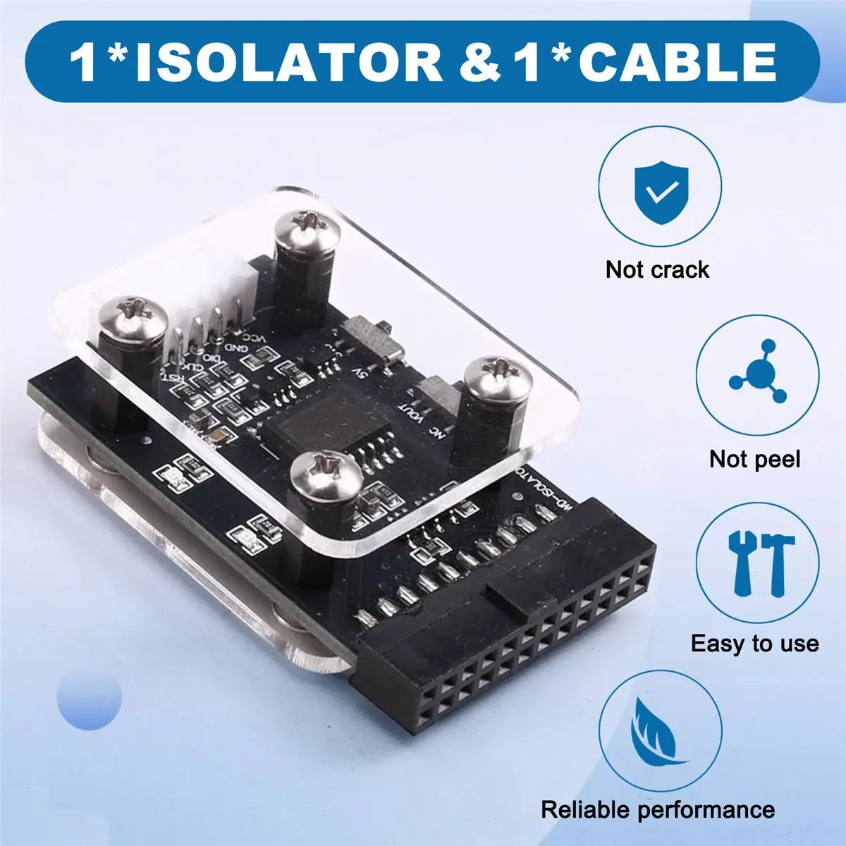 For Arm SWD Stlink Dap Link Isolator Microcontroller Motor High Voltage Isolation Board for JTAG Simulator