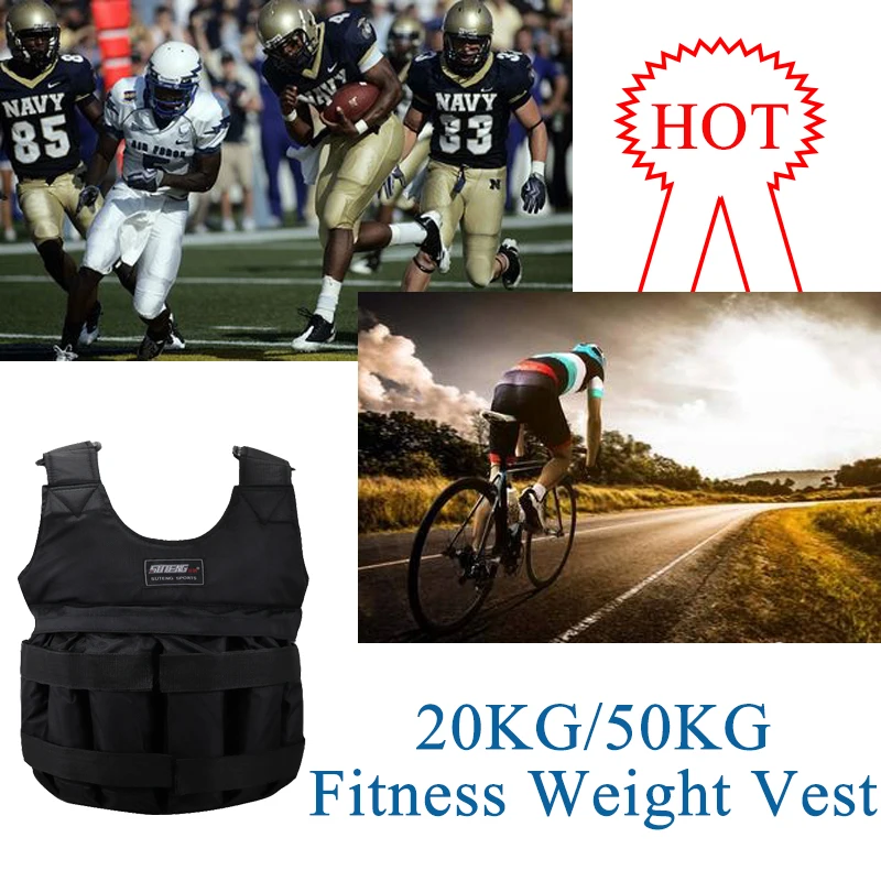 

Fitness Weight Vest 20KG/50KG Exercise Loading Running Tactical Military Weights Training Workout Adjustable Sand Clothing