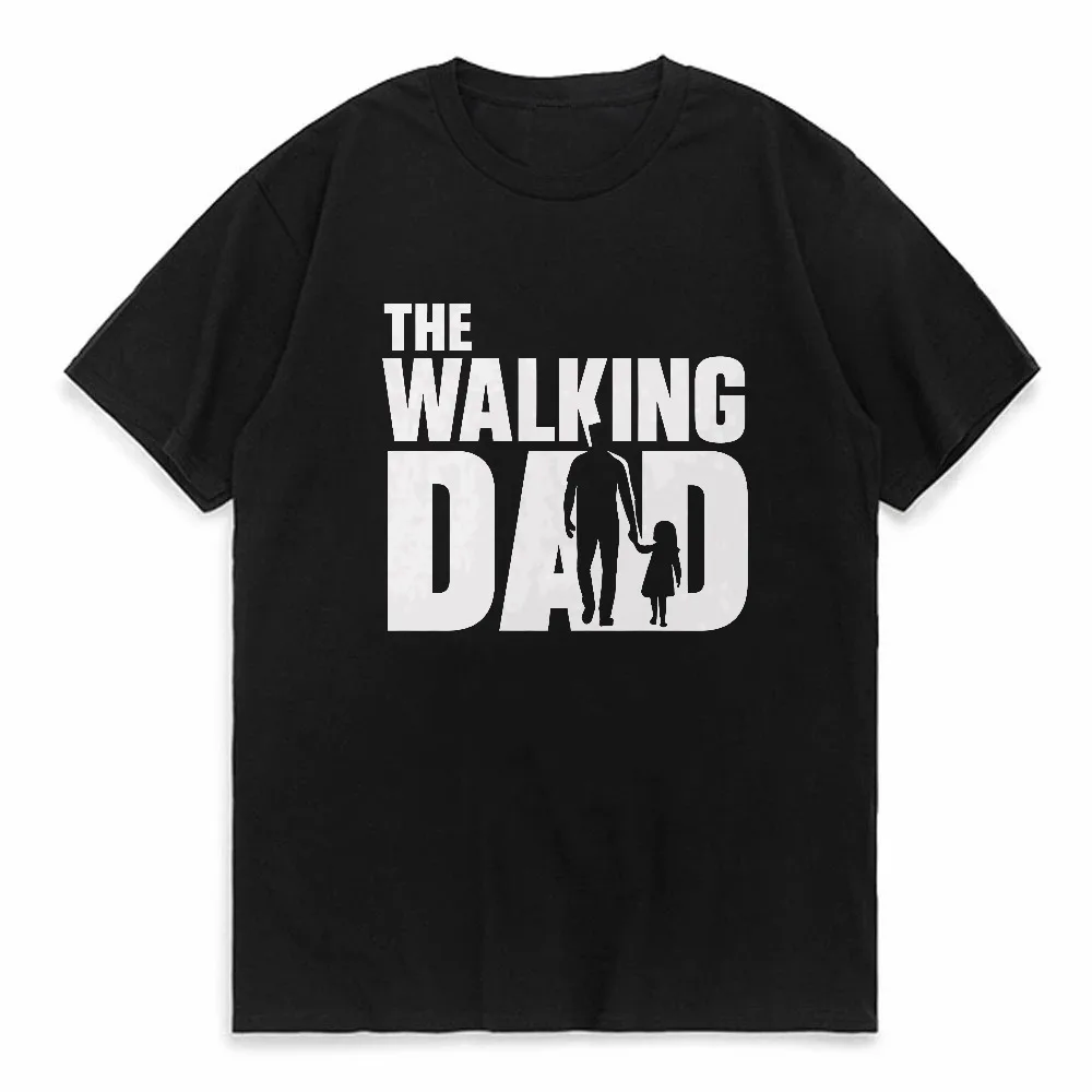 

The Walking Dad Funny T-Shirt Father and Daughter Matching Tee Shirt Cool Dad Graphic T Shirts Best Father's Day Clothes tee