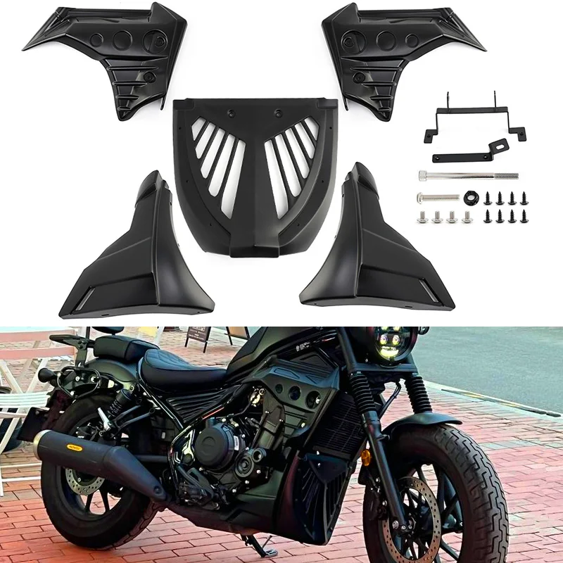 

Black Motorcycle Under Fairing Cover Engine Guard Belly Pan Panel for Honda Rebel CMX 300 2017-Up 2018 2019 2020