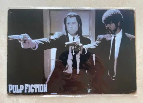 PULP FICTION METAL SIGN MAN CAVE BAR GARDEN MOVIE BEDROOM 20x30