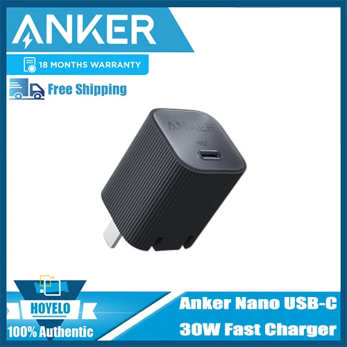 شاحن Anker-nano ultra لسلسلة آيفون وجالاكسي ، pps قابل للطي ، pps ، شاحن سريع ، 30 واط ، 50 واط ، piq