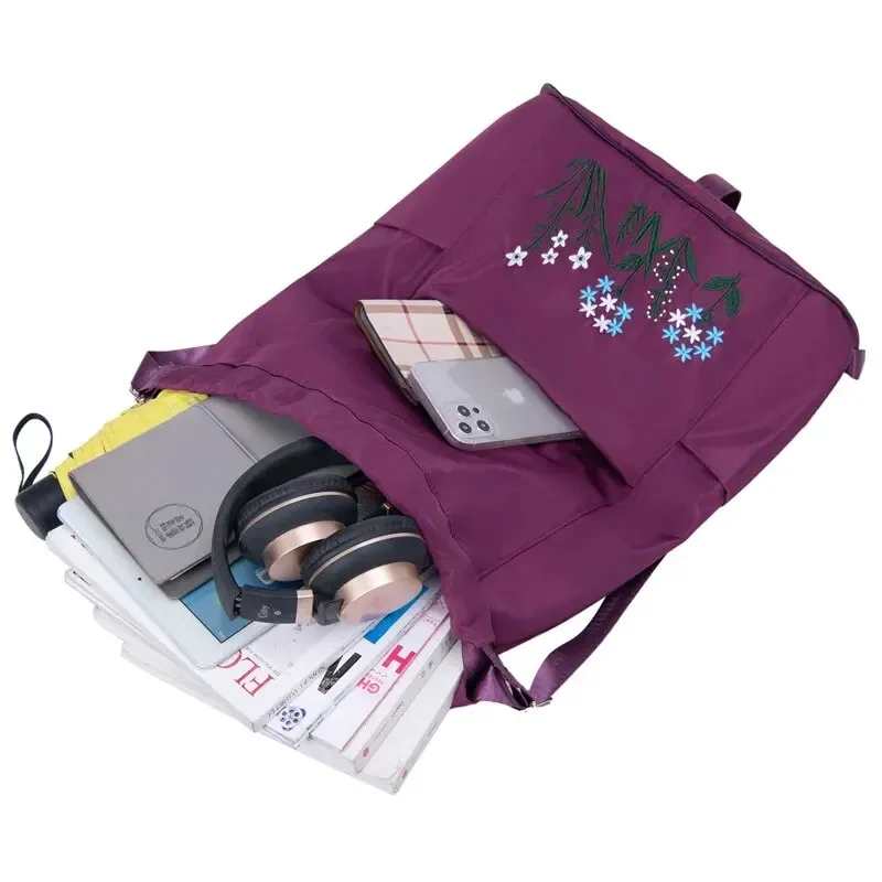 حقيبة ظهر من النايلون ريليبيجان للسباحة واللياقة البدنية، حقيبة ظهر مطرزة بسعة كبيرة، حقيبة رياضية مقاومة للرذاذ #2