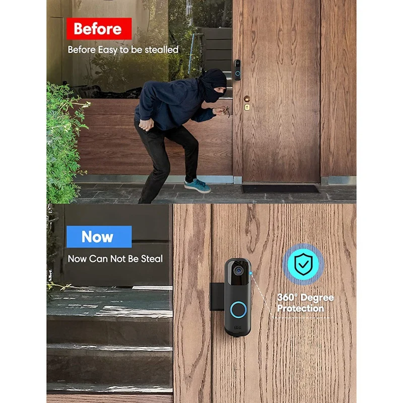 Anti-Theft Video Doorbell Door Mount Video Camera Doorbell Mount For Apartment Renters Home, Fit For Doorbell Camera