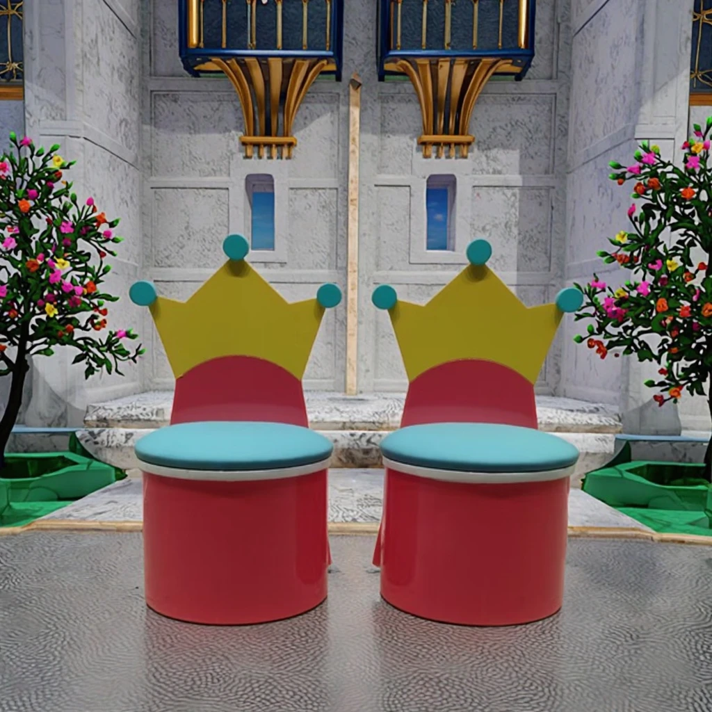 Children's Indoor Playground Princess House Dressing Table With Chair