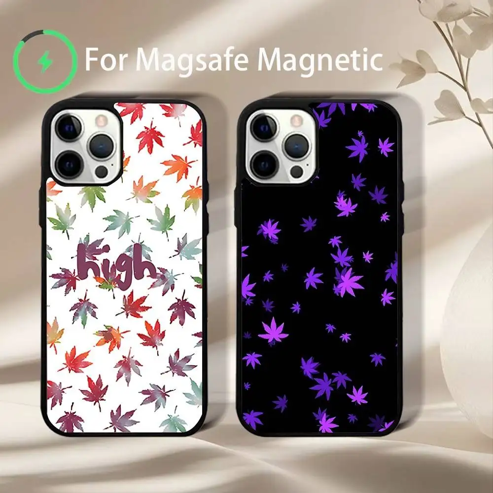 

Чехол для телефона с абстракцией и высоким сорняком для iPhone 17,16,15,14,13,12,11, Pro, Max, Plus, Mini, SE4, E с магнитной беспроводной зарядкой Magsafe