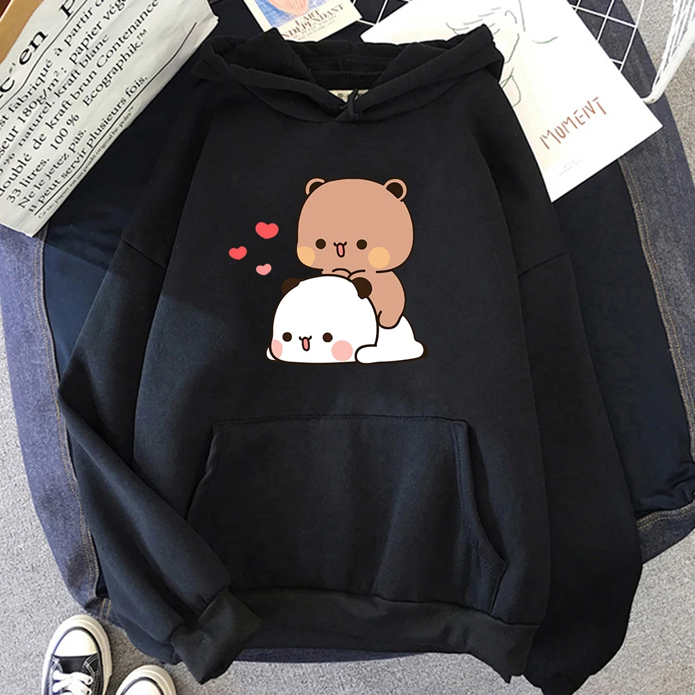 Cute Panda Bear Hoodie Bubu Dudu Cartoon Sweatshirt Long Sleeve High Quality Womens Pullovers Printed Kawaii Tops Ullzang Unisex