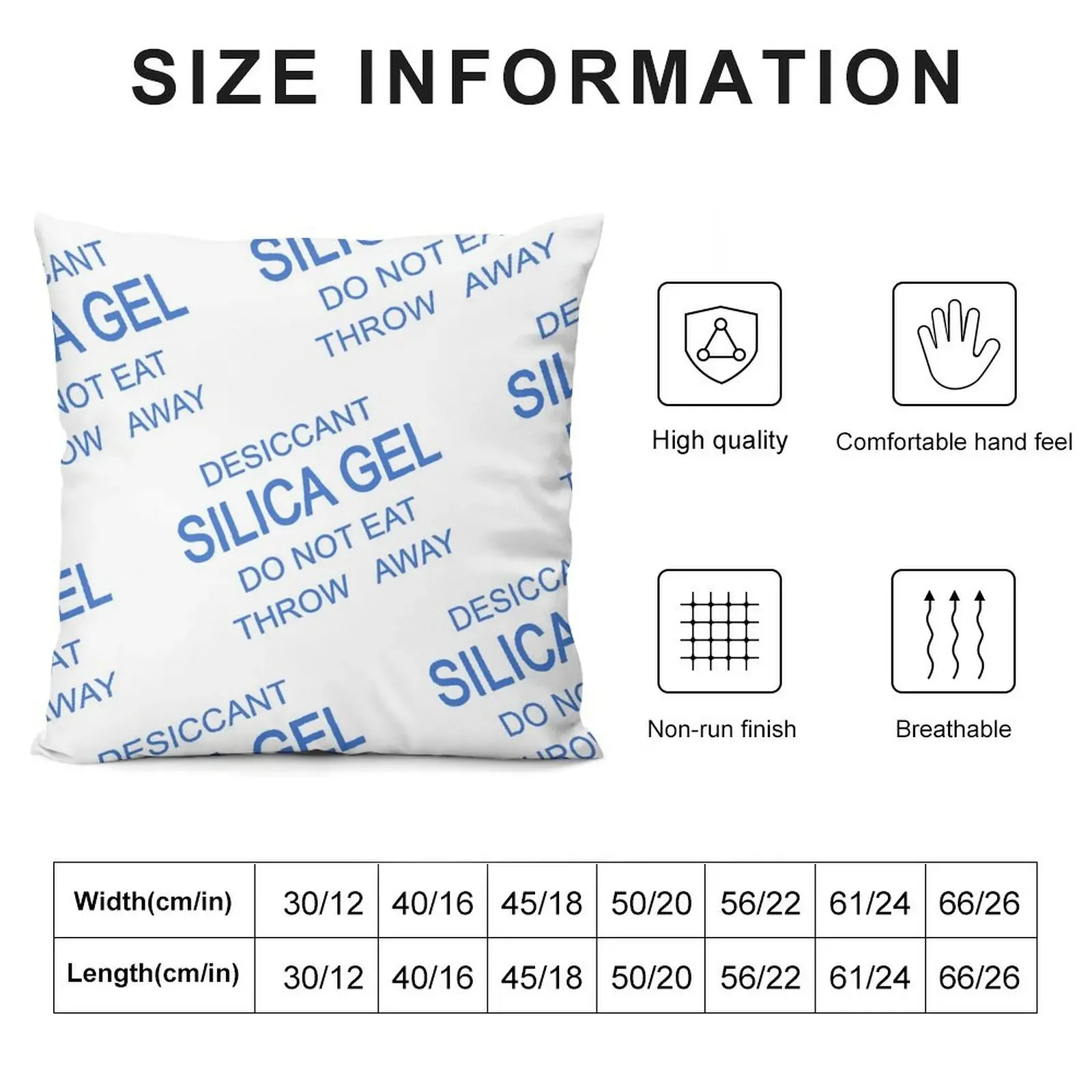 Silica Gel Package Blue Throw Pillow autumn pillowcase pillow cover luxury pillow